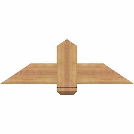 Ekena Millwork Eugene Smooth Timber Gable Bracket, Western Red Cedar, 36"W x 12"H x 3 1/2"D x 5 1/2"F, 8/12 Pitch GBW036X12X0406EUG00SWR